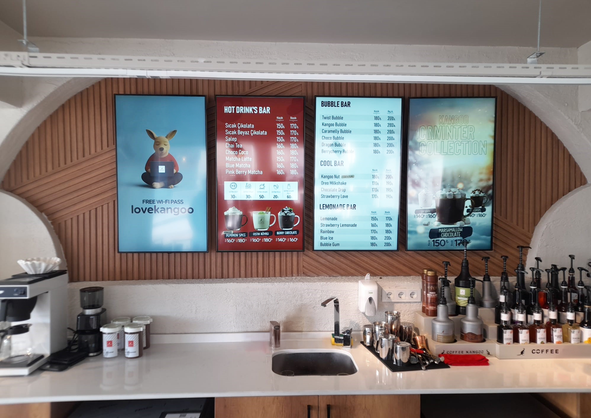 Konsept Kafe Zinciri Menuboard Projesi