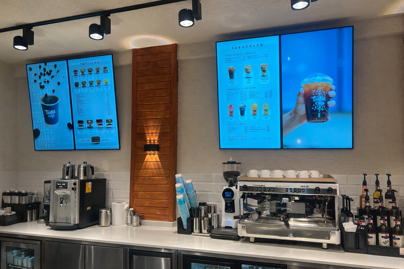 Özel İçecek Kafe Menuboard Projesi
